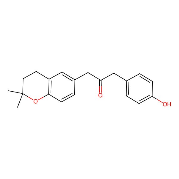 2D Structure of 1-(2,2-Dimethylchroman-6-yl)-3-(4-hydroxyphenyl)propan-2-one