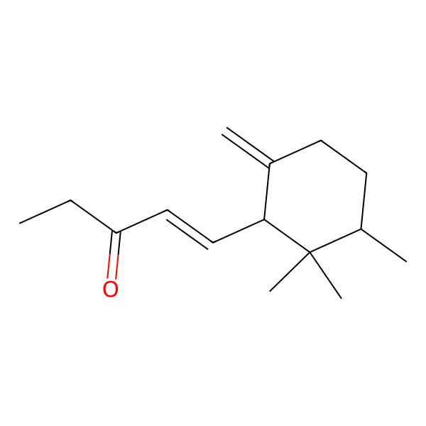 2D Structure of 1-(2,2,3-Trimethyl-6-methylidenecyclohexyl)pent-1-en-3-one