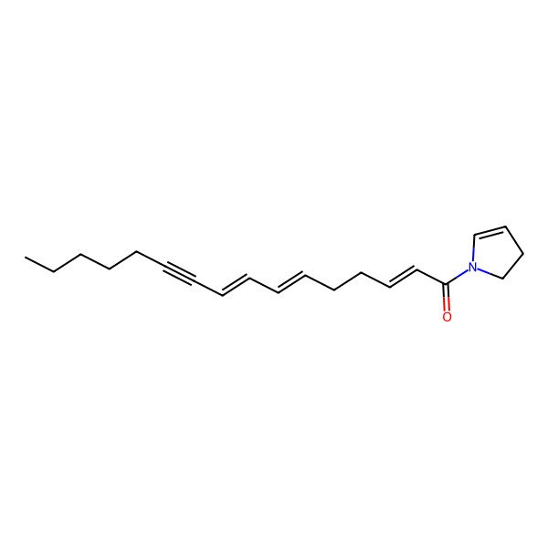 2D Structure of 1-(2,3-Dihydropyrrol-1-yl)hexadeca-2,6,8-trien-10-yn-1-one