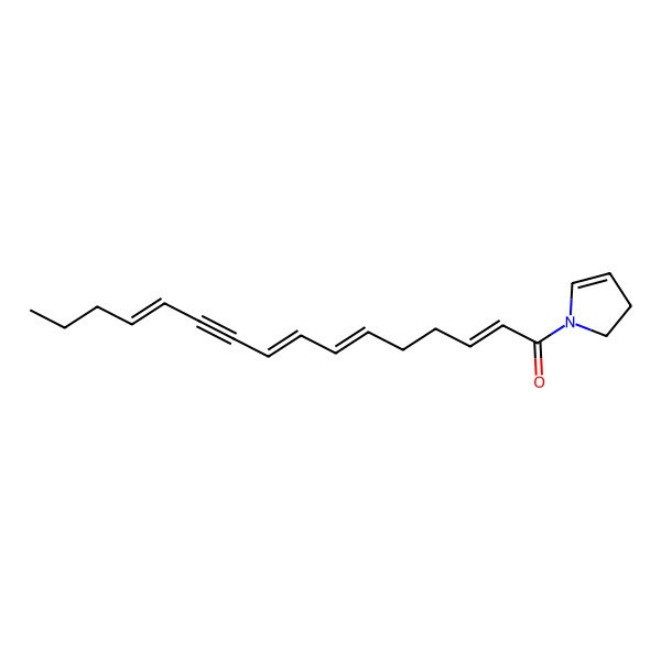2D Structure of 1-(2,3-Dihydropyrrol-1-yl)hexadeca-2,6,8,12-tetraen-10-yn-1-one