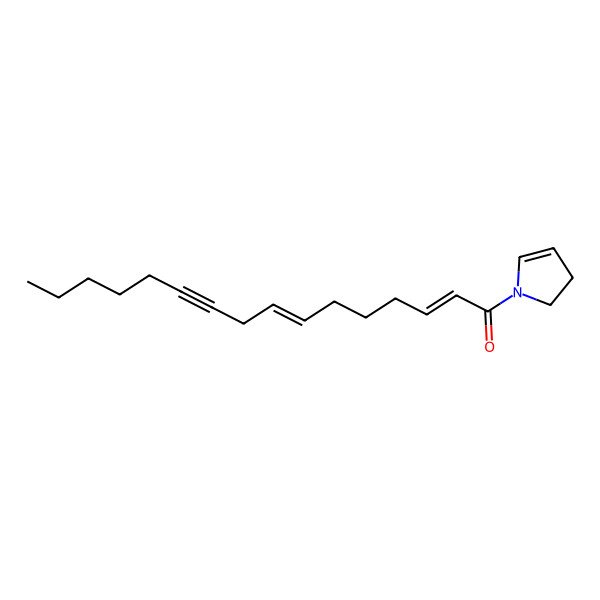 2D Structure of 1-(2,3-Dihydropyrrol-1-yl)hexadeca-2,7-dien-10-yn-1-one