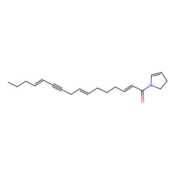 2D Structure of 1-(2,3-Dihydropyrrol-1-yl)hexadeca-2,7,12-trien-10-yn-1-one