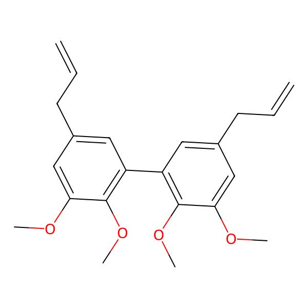 2D Structure of 1-(2,3-Dimethoxy-5-prop-2-enylphenyl)-2,3-dimethoxy-5-prop-2-enylbenzene