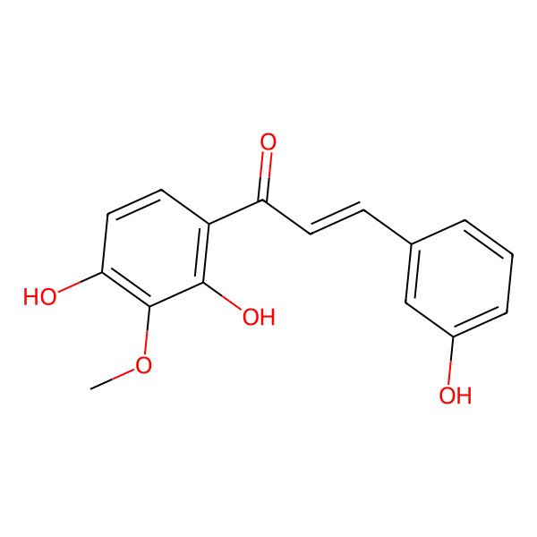 2D Structure of 1-(2,4-Dihydroxy-3-methoxyphenyl)-3-(3-hydroxyphenyl)prop-2-en-1-one