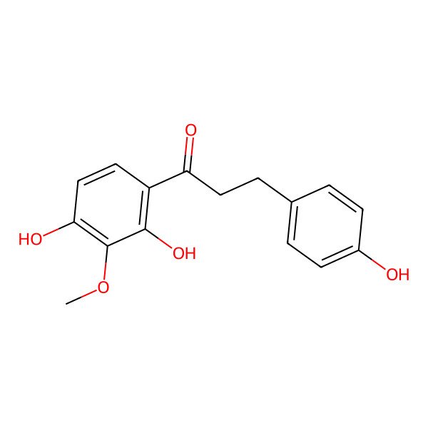 2D Structure of 1-(2,4-Dihydroxy-3-methoxyphenyl)-3-(4-hydroxyphenyl)propan-1-one