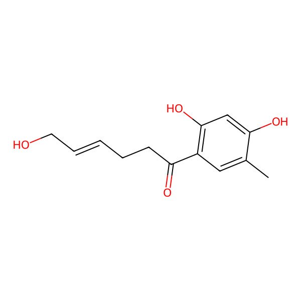 2D Structure of 1-(2,4-Dihydroxy-5-methylphenyl)-6-hydroxyhex-4-en-1-one