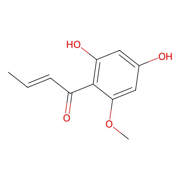 2D Structure of 1-(2,4-Dihydroxy-6-methoxyphenyl)but-2-en-1-one