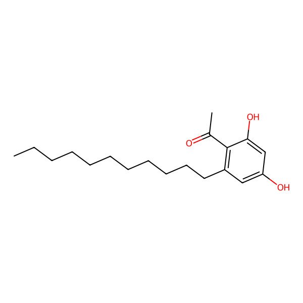 2D Structure of 1-(2,4-Dihydroxy-6-undecylphenyl)ethanone