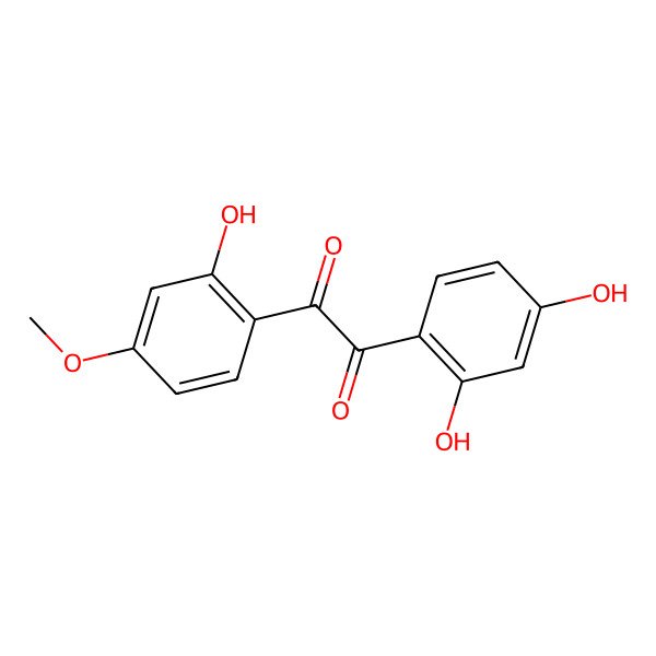 2D Structure of 1-(2,4-Dihydroxyphenyl)-2-(2-hydroxy-4-methoxyphenyl)ethane-1,2-dione