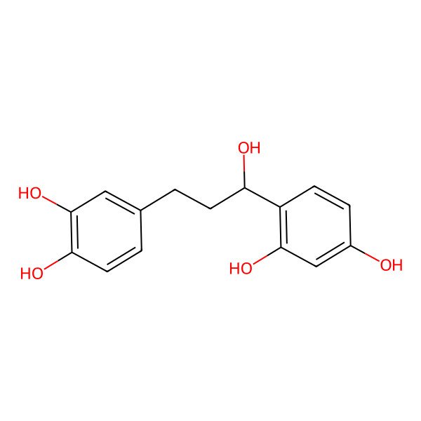 2D Structure of 1-(2,4-Dihydroxyphenyl)-3-(3,4-dihydroxyphenyl)propan-2-ol 2D Structure of 1-(2,4-Dihydroxyphenyl)-3-(3,4-dihydroxyphenyl)propan-2-ol