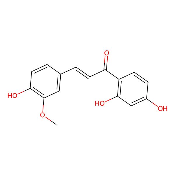 2D Structure of 1-(2,4-Dihydroxyphenyl)-3-(4-hydroxy-3-methoxyphenyl)-2-propen-1-one