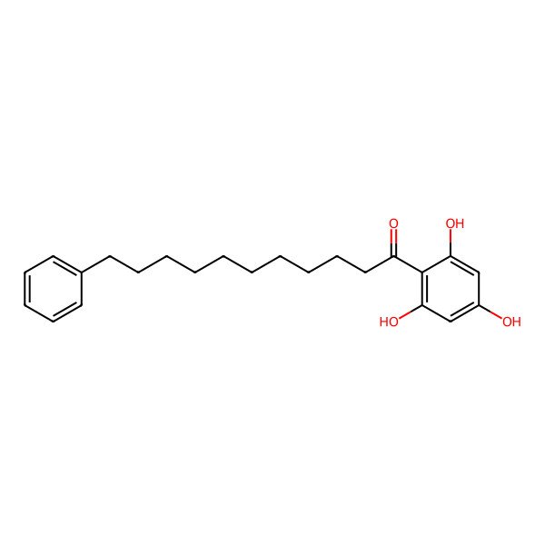 2D Structure of 1-(2,4,6-Trihydroxyphenyl)-11-phenyl-1-undecanone