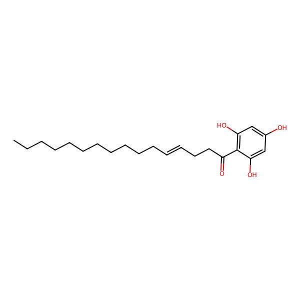 2D Structure of 1-(2,4,6-Trihydroxyphenyl)hexadec-4-en-1-one