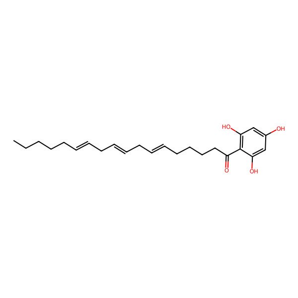 2D Structure of 1-(2,4,6-Trihydroxyphenyl)octadeca-6,9,12-trien-1-one