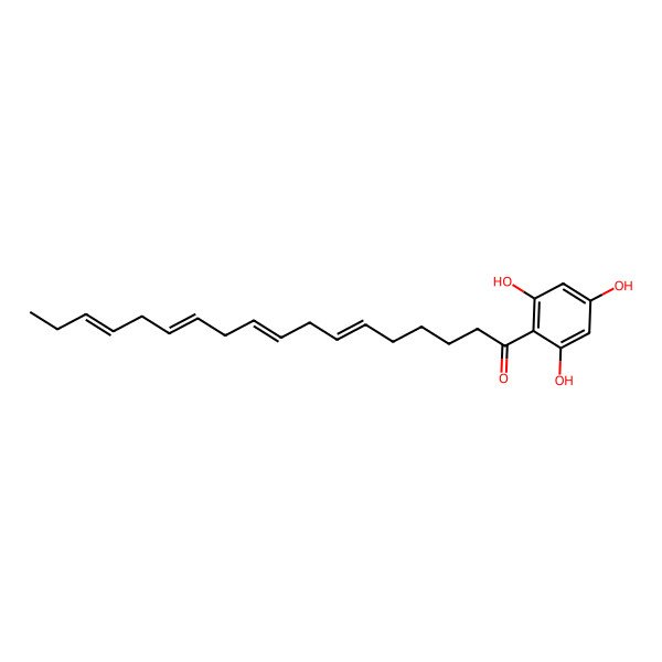 2D Structure of 1-(2,4,6-Trihydroxyphenyl)octadeca-6,9,12,15-tetraen-1-one