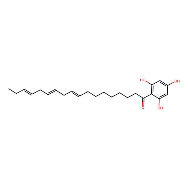 2D Structure of 1-(2,4,6-Trihydroxyphenyl)octadeca-9,12,15-trien-1-one