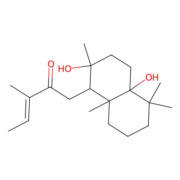 2D Structure of 1-(2,4a-Dihydroxy-2,5,5,8a-tetramethyl-1,3,4,6,7,8-hexahydronaphthalen-1-yl)-3-methylpent-3-en-2-one