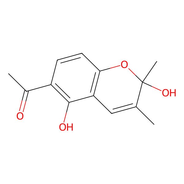 2D Structure of 1-(2,5-Dihydroxy-2,3-dimethylchromen-6-yl)ethanone
