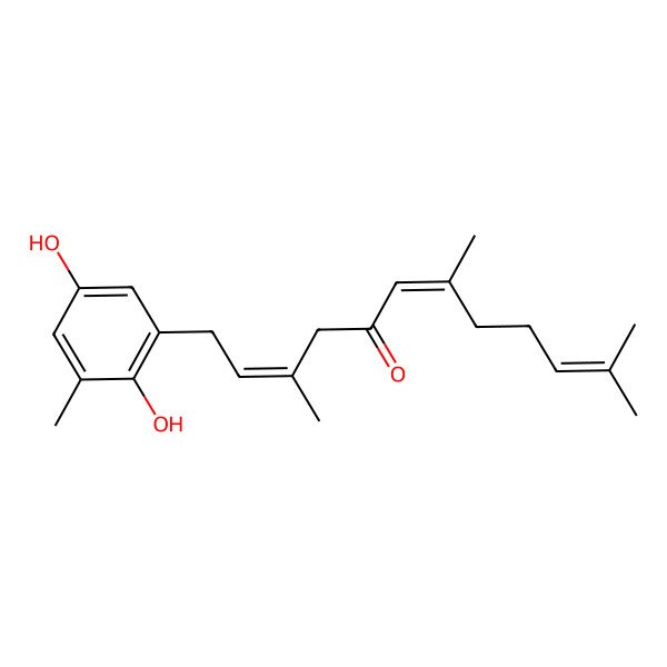 2D Structure of 1-(2,5-Dihydroxy-3-methylphenyl)-3,7,11-trimethyldodeca-2,6,10-trien-5-one
