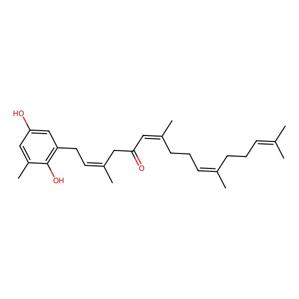2D Structure of 1-(2,5-Dihydroxy-3-methylphenyl)-3,7,11,15-tetramethylhexadeca-2,6,10,14-tetraen-5-one