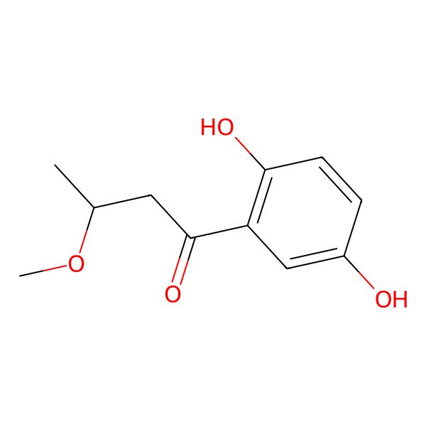 2D Structure of 1-(2,5-Dihydroxyphenyl)-3-methoxybutan-1-one