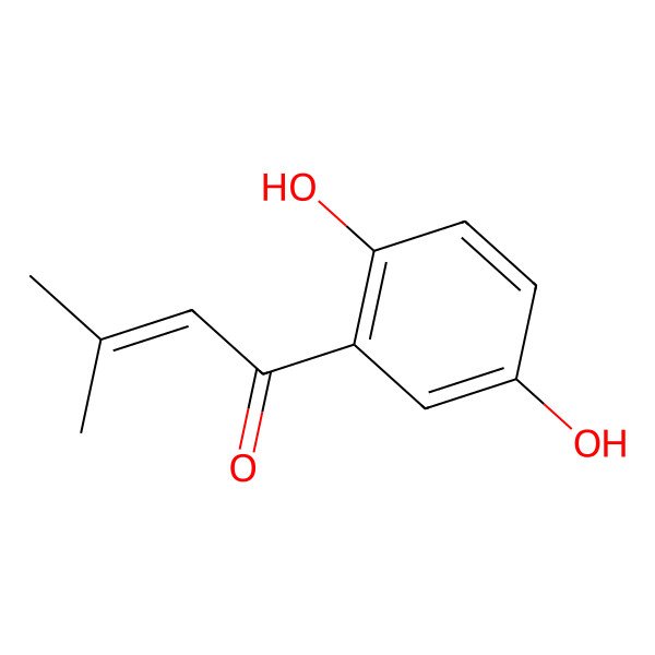 2D Structure of 1-(2,5-Dihydroxyphenyl)-3-methyl-2-buten-1-one