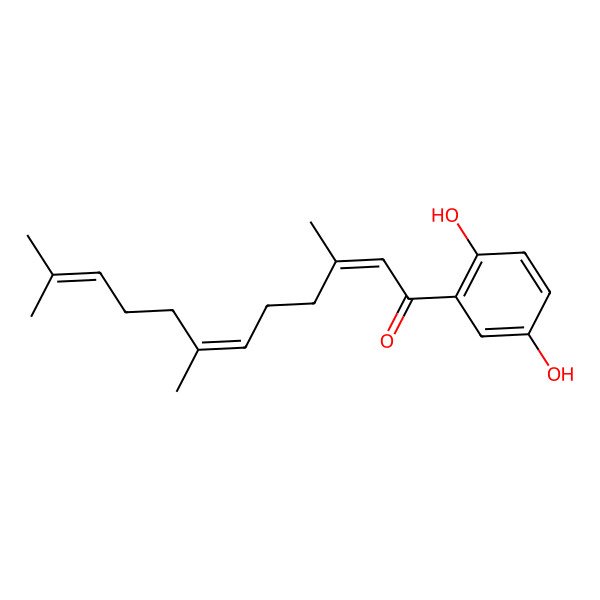 2D Structure of 1-(2,5-Dihydroxyphenyl)-3,7,11-trimethyldodeca-2,6,10-trien-1-one 2D Structure of 1-(2,5-Dihydroxyphenyl)-3,7,11-trimethyldodeca-2,6,10-trien-1-one