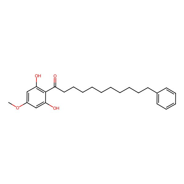 2D Structure of 1-(2,6-Dihydroxy-4-methoxyphenyl)-11-phenylundecan-1-one