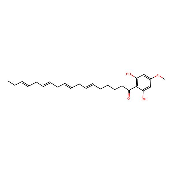 2D Structure of 1-(2,6-Dihydroxy-4-methoxyphenyl)-6Z,9Z,12Z,15Z-octade-catetraen-1-one