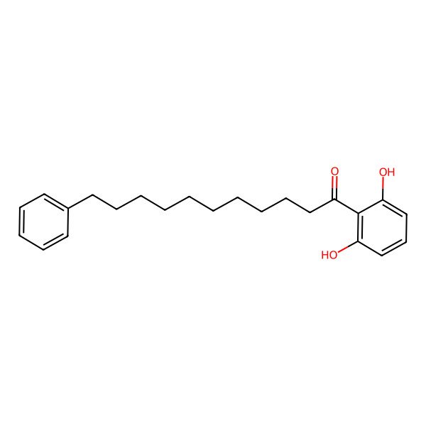 2D Structure of 1-(2,6-Dihydroxyphenyl)-11-phenyl-1-undecanone 2D Structure of 1-(2,6-Dihydroxyphenyl)-11-phenyl-1-undecanone