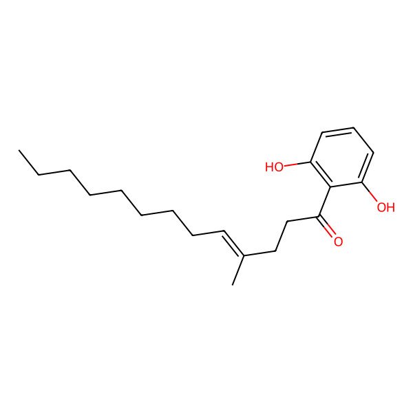 2D Structure of 1-(2,6-Dihydroxyphenyl)-4-methyltridec-4-en-1-one