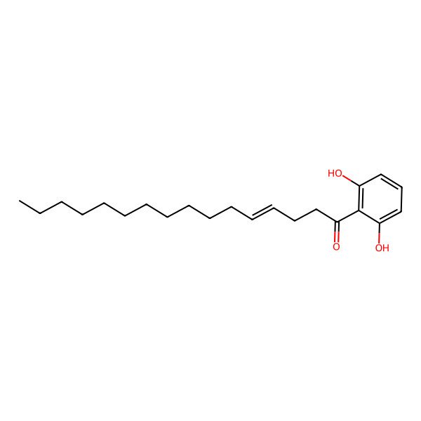 2D Structure of 1-(2,6-Dihydroxyphenyl)hexadec-4-en-1-one