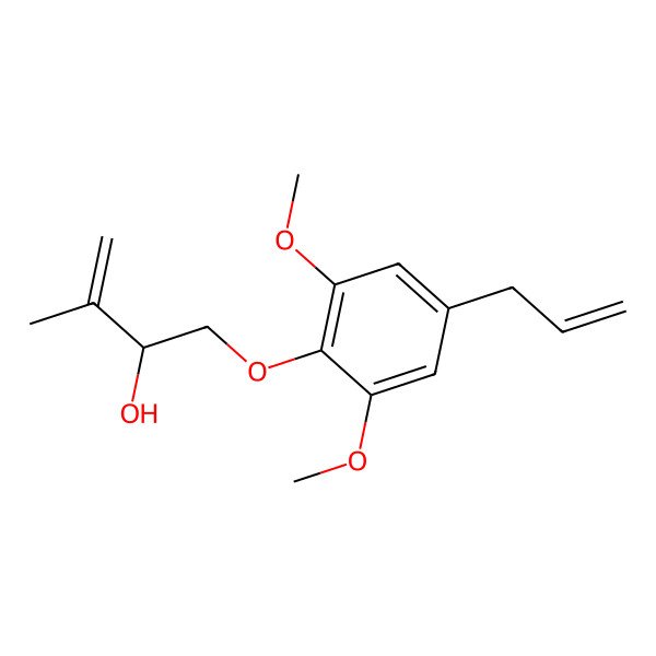 2D Structure of 1-(2,6-Dimethoxy-4-prop-2-enylphenoxy)-3-methylbut-3-en-2-ol
