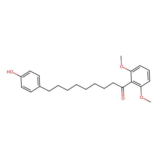 2D Structure of 1-(2,6-Dimethoxyphenyl)-9-(4-hydroxyphenyl)nonan-1-one