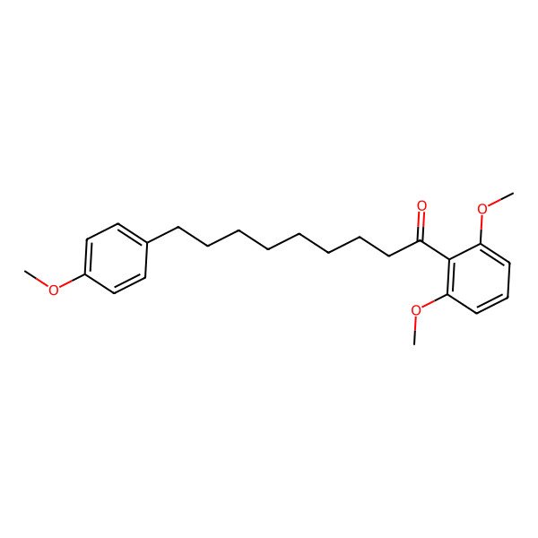 2D Structure of 1-(2,6-Dimethoxyphenyl)-9-(4-methoxyphenyl)nonan-1-one