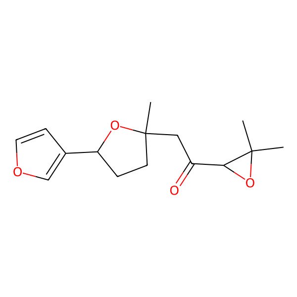 2D Structure of 1-[(2R)-3,3-dimethyloxiran-2-yl]-2-[(2S,5S)-5-(furan-3-yl)-2-methyloxolan-2-yl]ethanone