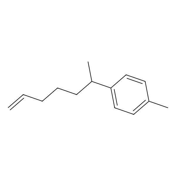 2D Structure of 1-[(2R)-hept-6-en-2-yl]-4-methylbenzene