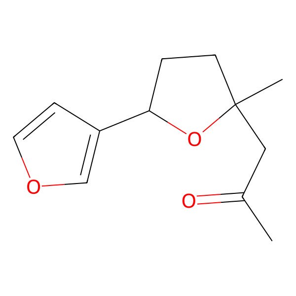 2D Structure of 1-[(2R,5R)-5-(furan-3-yl)-2-methyloxolan-2-yl]propan-2-one