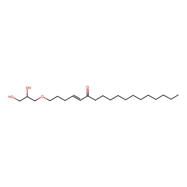 2D Structure of 1-[(2S)-2,3-dihydroxypropoxy]octadec-4-en-6-one