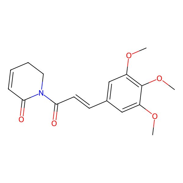 2D Structure of 1-[3-(3,4,5-Trimethoxy-phenyl)-acryloyl]-5,6-dihydro-1H-pyridin-2-one