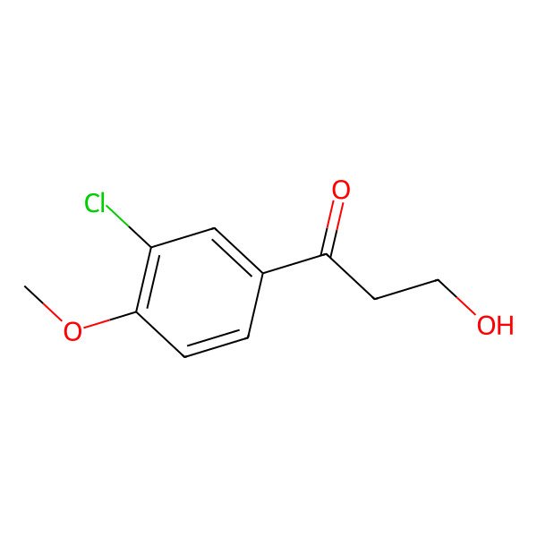 2D Structure of 1-(3-Chloro-4-methoxyphenyl)-3-hydroxy-1-propanone