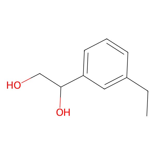 2D Structure of 1-(3-Ethylphenyl)-1,2-ethanediol