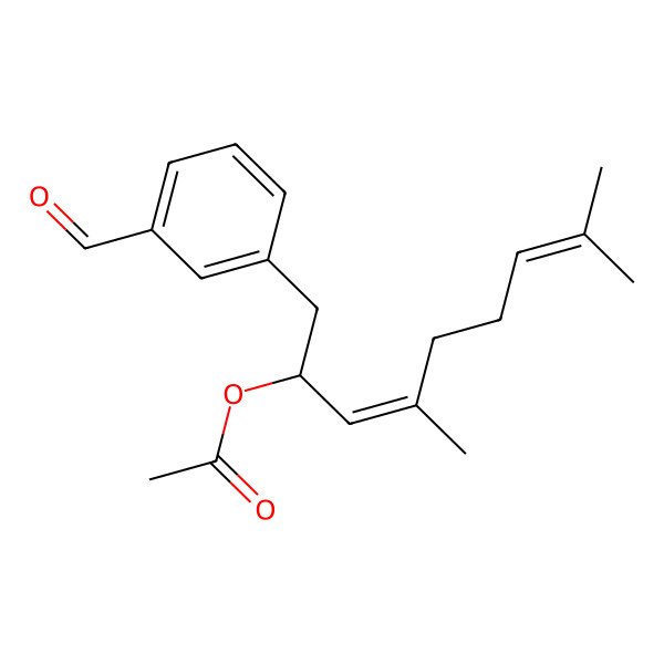 2D Structure of [1-(3-Formylphenyl)-4,8-dimethylnona-3,7-dien-2-yl] acetate