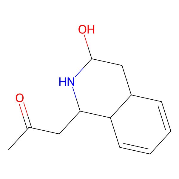 2D Structure of 1-(3-Hydroxy-1,2,3,4,4a,8a-hexahydroisoquinolin-1-yl)propan-2-one