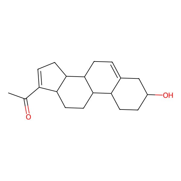 2D Structure of 1-(3-hydroxy-2,3,4,7,8,9,10,11,12,13,14,15-dodecahydro-1H-cyclopenta[a]phenanthren-17-yl)ethanone