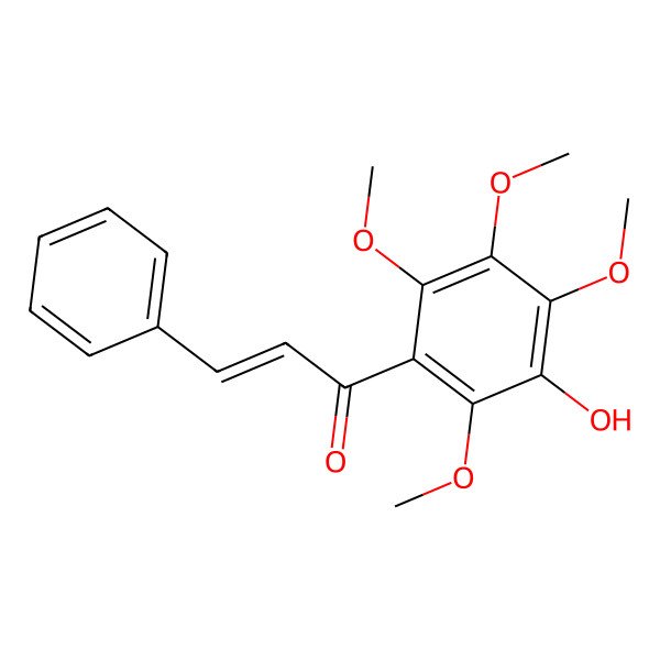 2D Structure of 1-(3-Hydroxy-2,4,5,6-tetramethoxyphenyl)-3-phenylprop-2-en-1-one