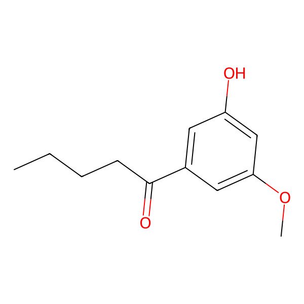 2D Structure of 1-(3-Hydroxy-5-methoxyphenyl)-1-pentanone