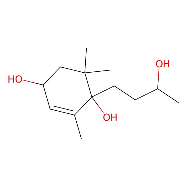 2D Structure of 1-(3-Hydroxybutyl)-2,6,6-trimethylcyclohex-2-ene-1,4-diol