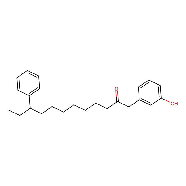 2D Structure of 1-(3-Hydroxyphenyl)-10-phenyldodecan-2-one