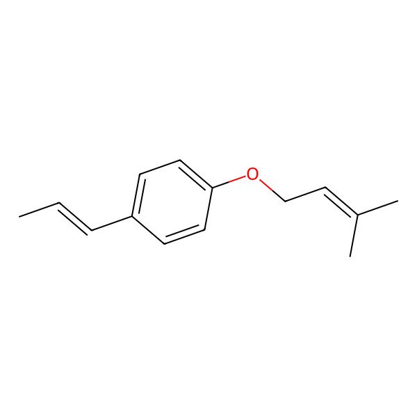 2D Structure of 1-(3-Methyl-2-butenoxy)-4-(1-propenyl)benzene
